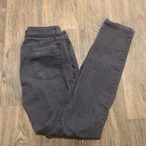 Prana zig-zag light and dark grey skinny jeans